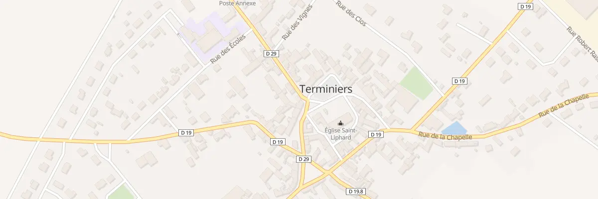 Plan du 1 Rue Chanzy à Terminiers
