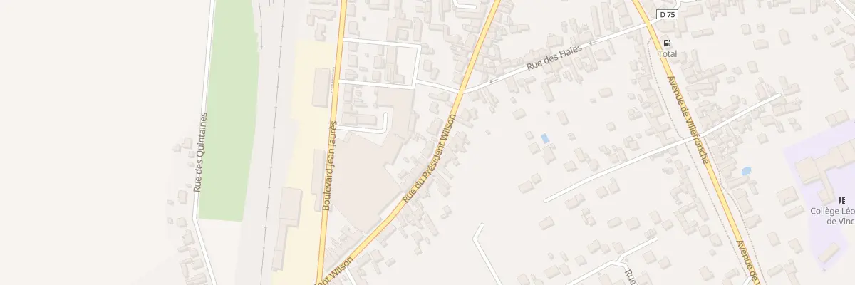 Plan du 129 Rue du Président Wilson à Romorantin-Lanthenay