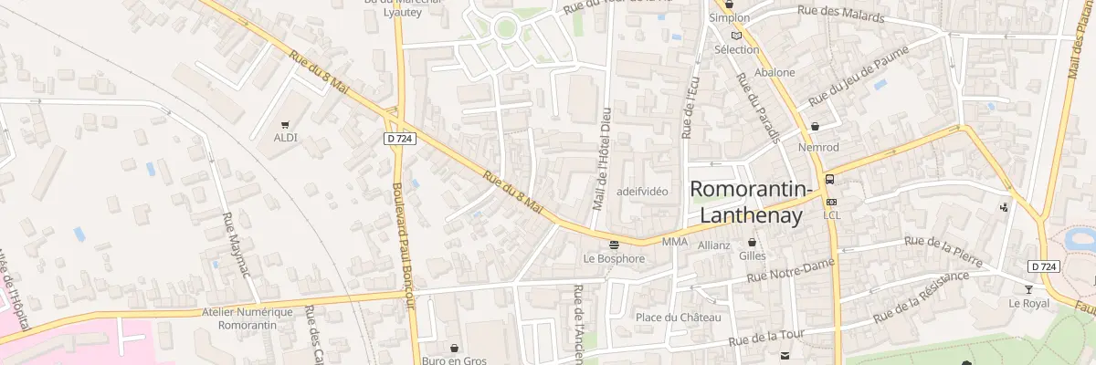 Plan du 34 Rue du Huit Mai à Romorantin-Lanthenay