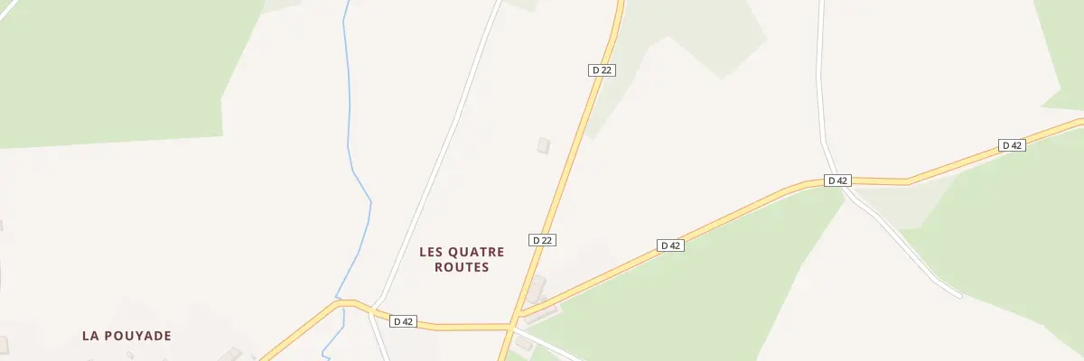 Plan du 1 Les 4 Routes de la Pouyade à Augères
