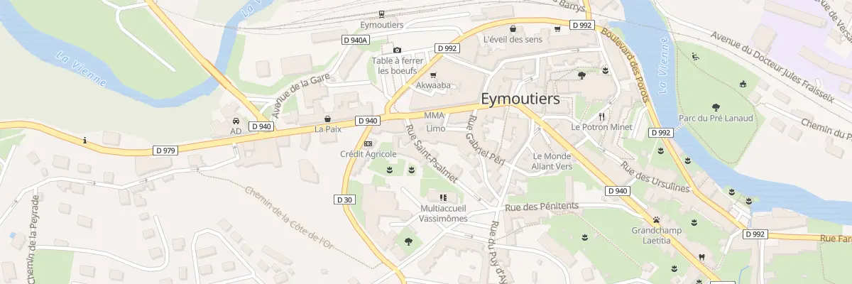 Plan du 5 Rue Saint-Psalmet à Eymoutiers
