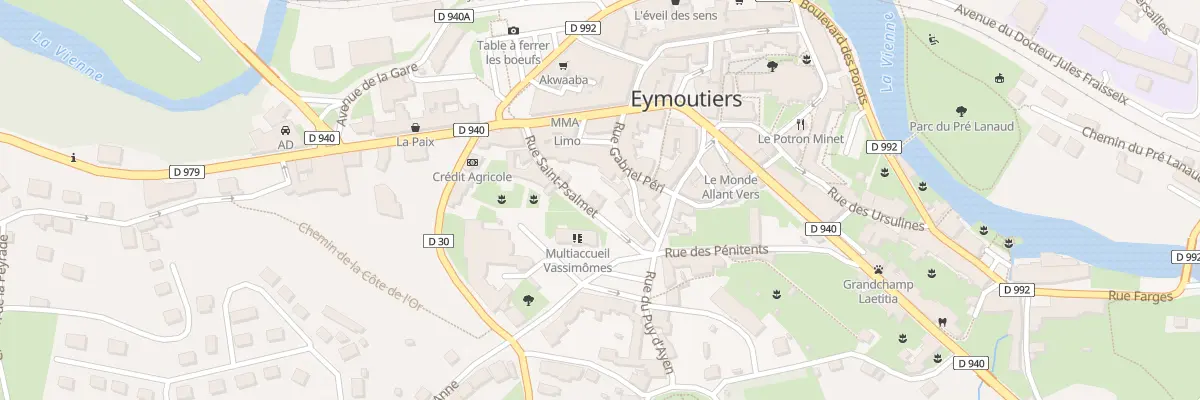 Plan du 17 Rue Saint-Psalmet à Eymoutiers