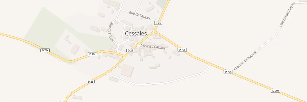 Plan du 36 Cazales à Cessales
