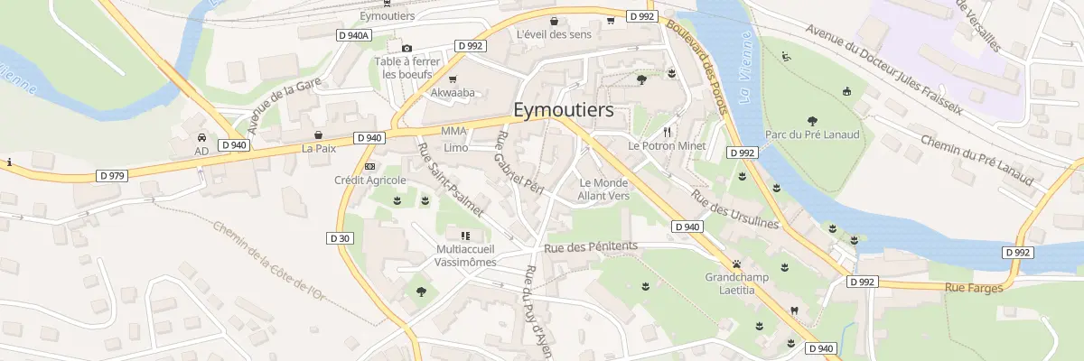 Plan du 9 Rue Gabriel Péri à Eymoutiers
