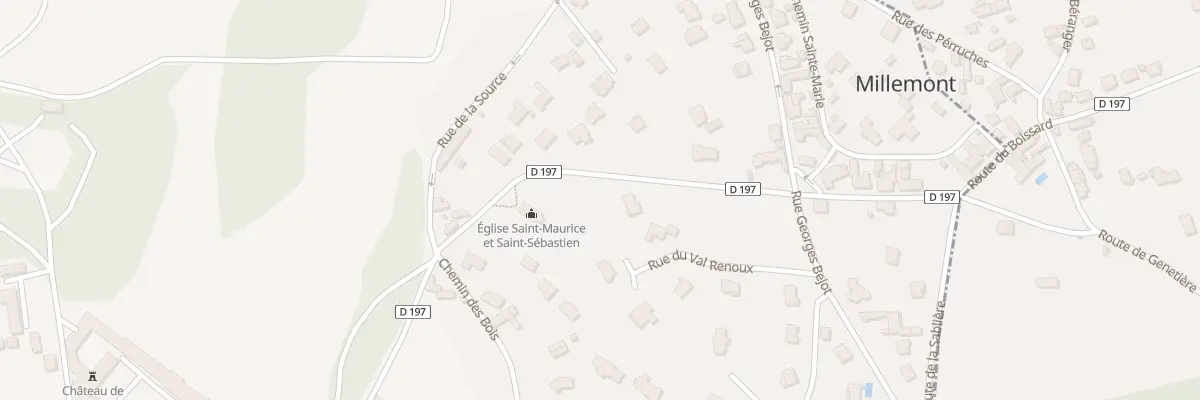 Plan du 1 Rue de l’Eglise à Millemont