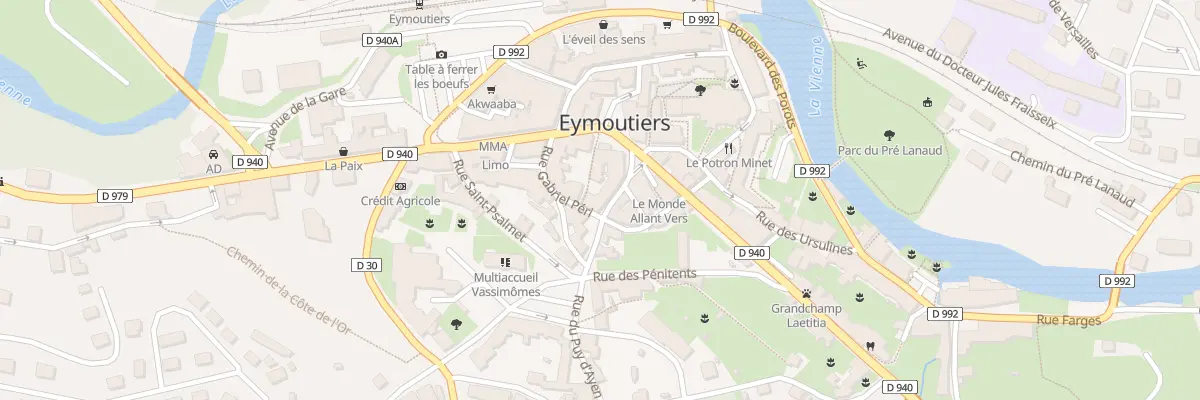 Plan du 8 Rue des Maquisards à Eymoutiers