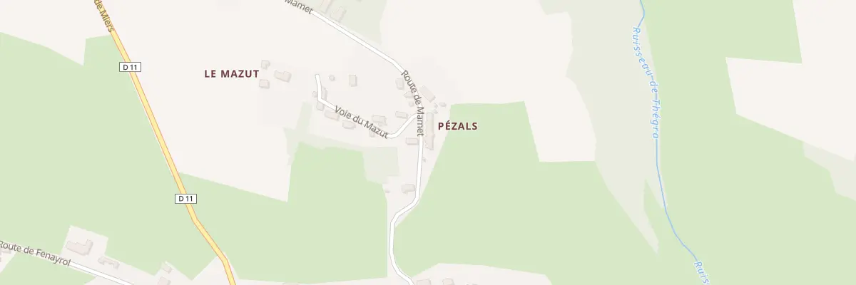 Plan du 5048 Le Mazut à Thégra