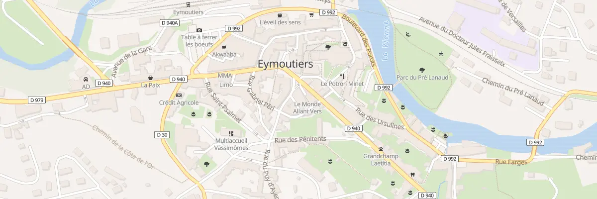 Plan du 1 Rue de la Vieille Tour à Eymoutiers