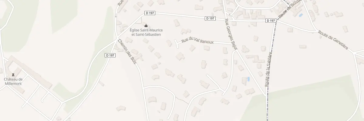 Plan du 12 Rue du Val Renoux à Millemont