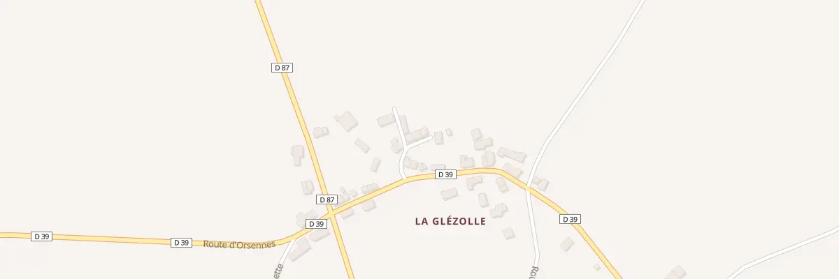 Plan du 5814 Village de la Glezolle à Montchevrier