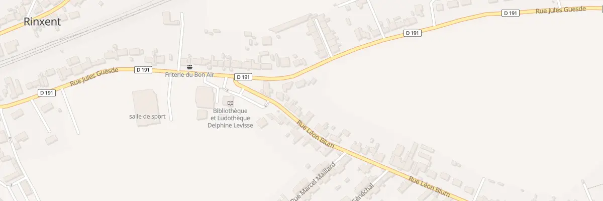 Plan du 9 Rue Leon Blum à Rinxent