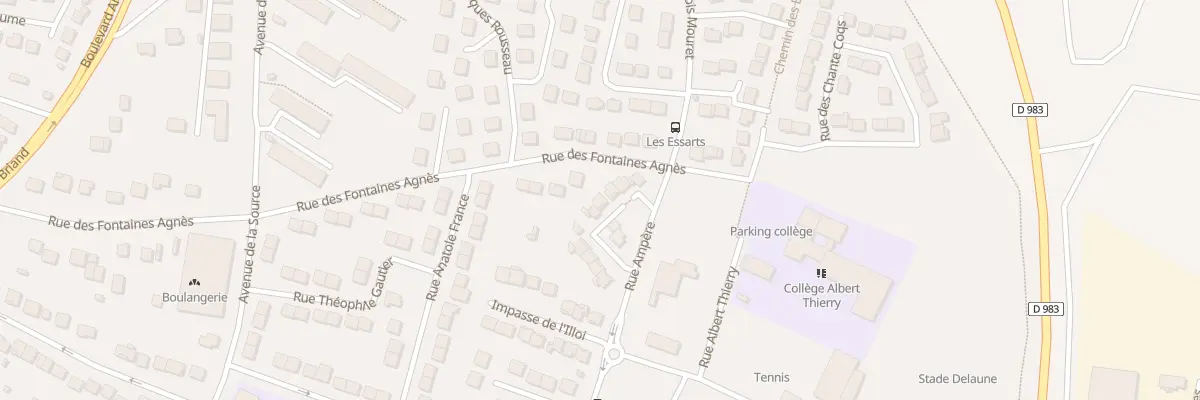 Plan du 12 Imp Ampere à Limay