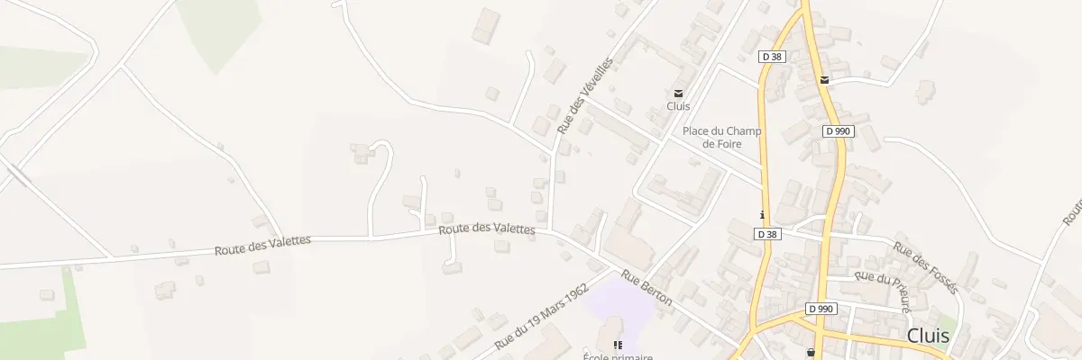 Plan du 3 Rue des Veveilles à Cluis