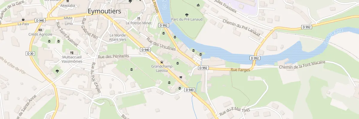 Plan du 6 Rue Farges à Eymoutiers