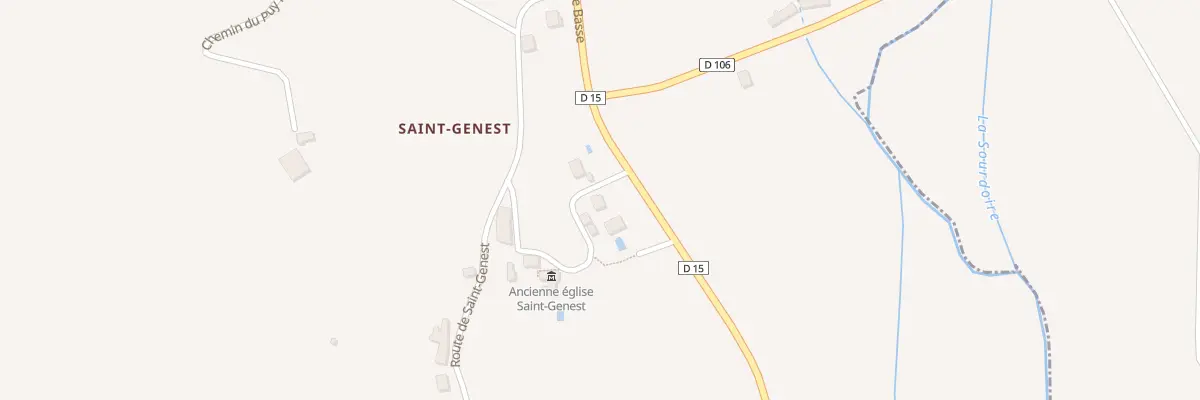 Plan du 204 Che de Saint-genest à Curemonte