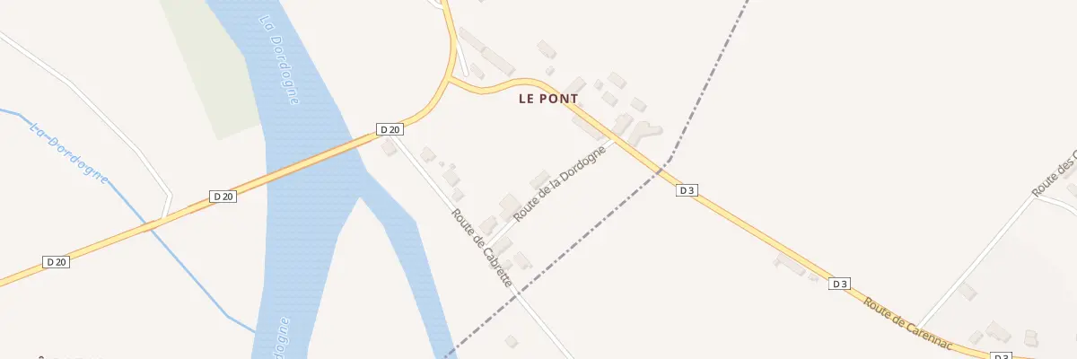 Plan du 68 Rte de la Dordogne à Carennac