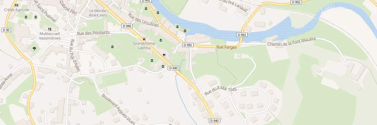 Plan du 5 Rue Monte à Château à Eymoutiers