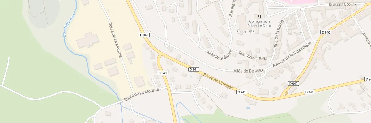 Plan du 12 Rte de Limoges à Bourganeuf