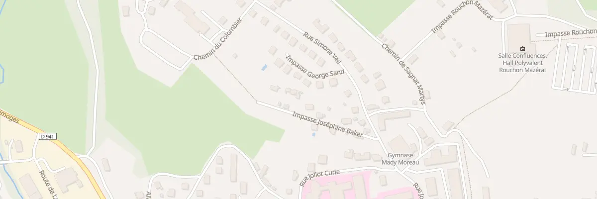 Plan du 6 Imp Joséphine Baker à Bourganeuf