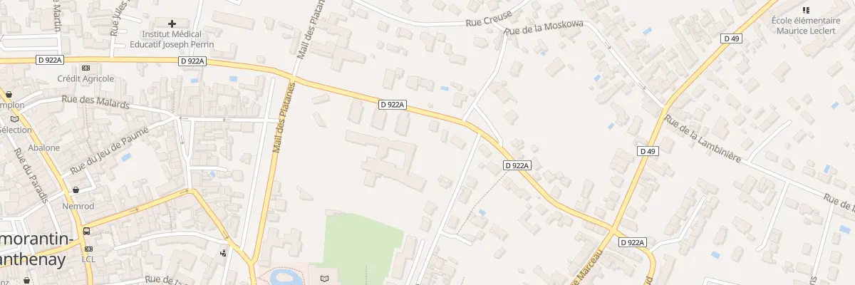 Plan du 20 Rue des Etangs à Romorantin-Lanthenay