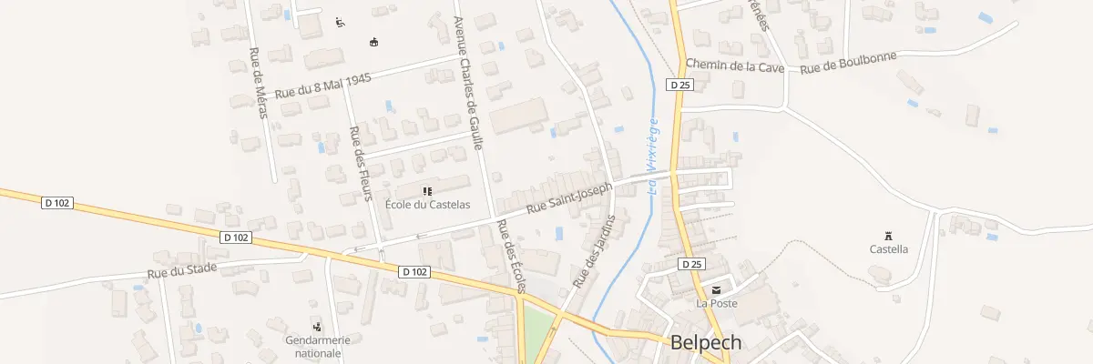 Plan du 18 Rue Saint-joseph à Belpech