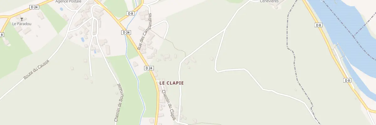 Plan du 5013 Le Clapié à Cénevières