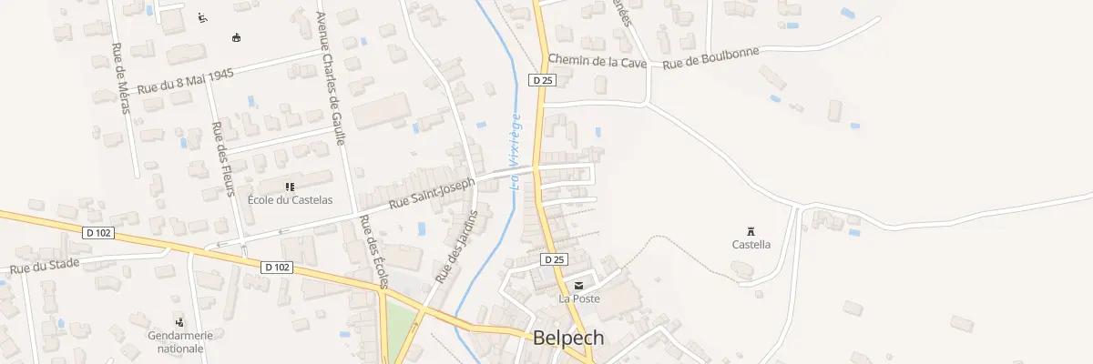 Plan du 26 Rue Tournefeuille à Belpech