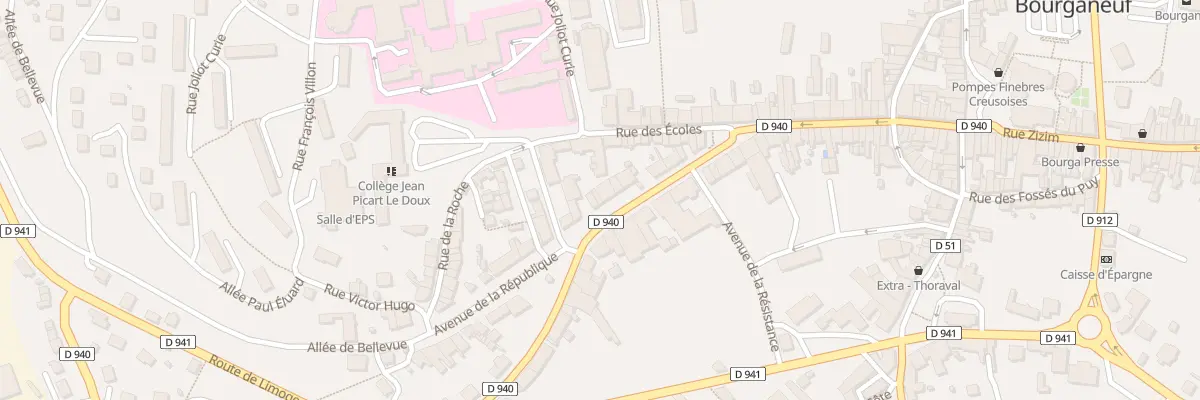 Plan du 12B Av Turgot à Bourganeuf