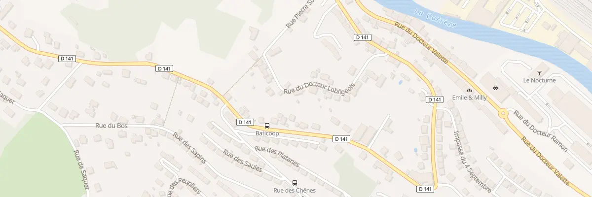 Plan du 13 Rue du Doc Lobligeois à Tulle