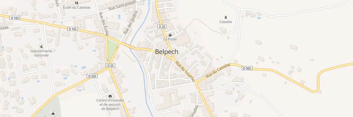Plan du 1 Rue de la Tour à Belpech