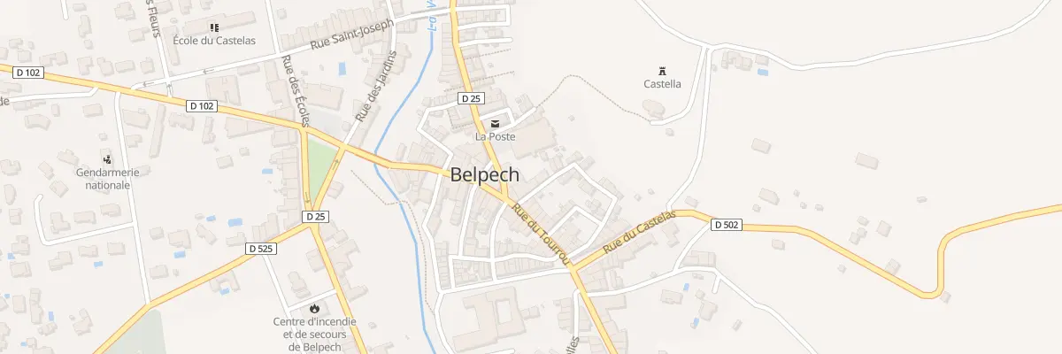 Plan du 3 Rue de la Tour à Belpech