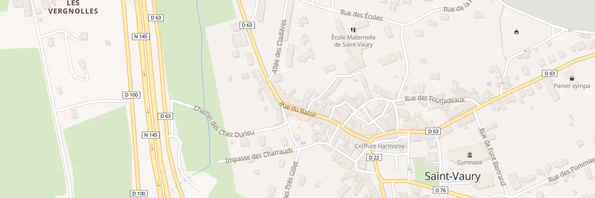 Plan du 12 Rue du Baloir à Saint-Vaury