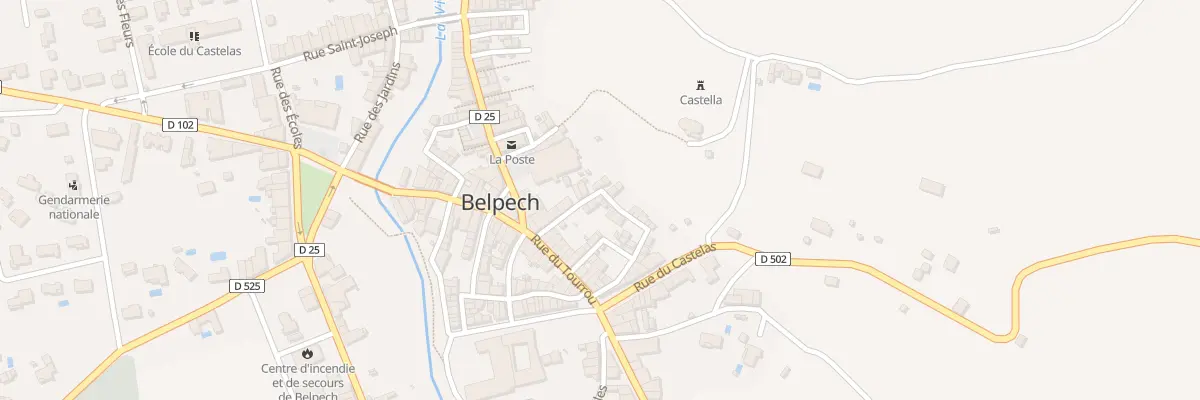 Plan du 6 Rue de la Tour à Belpech