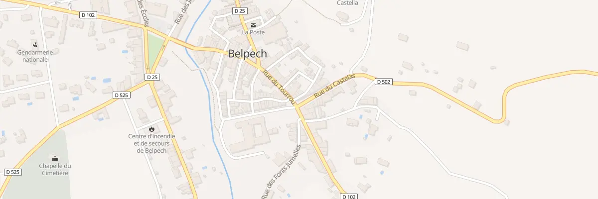 Plan du 1 Rue du Castelas à Belpech