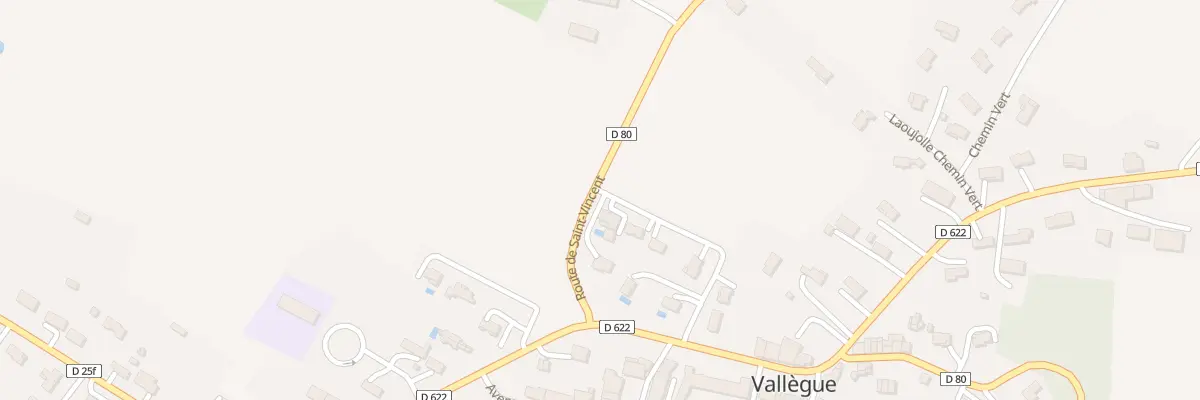 Plan du 2 Rte de Saint-Vincent à Vallègue