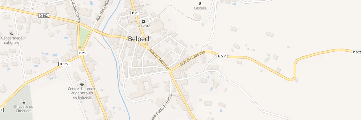 Plan du 9 Rue du Castelas à Belpech