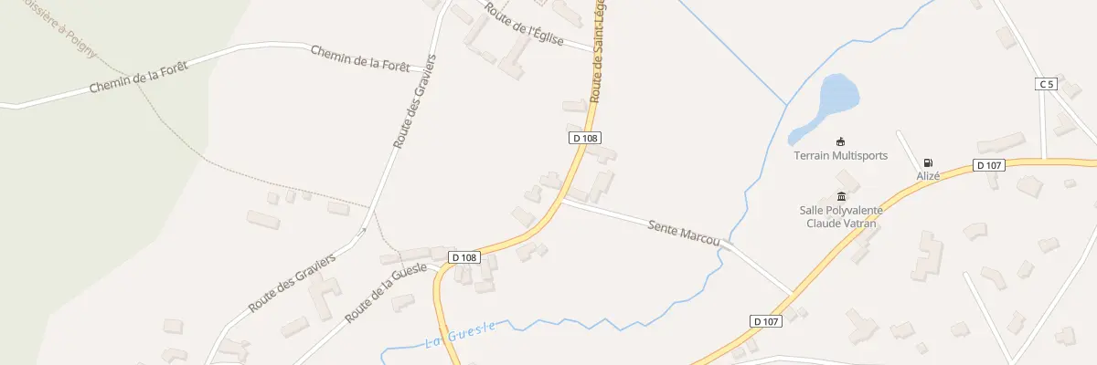 Plan du 9 Rte de Saint-léger à Poigny-la-Forêt