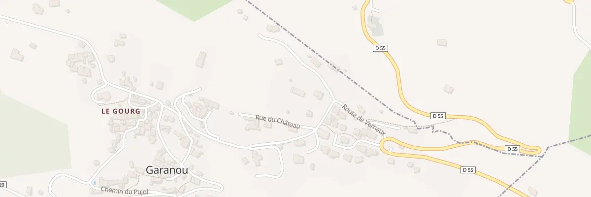 Plan du 96 Rue du Château à Garanou