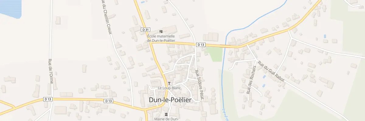 Plan du 10 Rue de la Fontaine à Dun-le-Poëlier