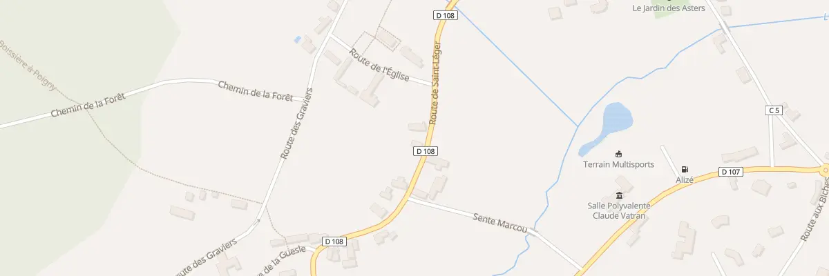 Plan du 11 Rte de Saint-léger à Poigny-la-Forêt