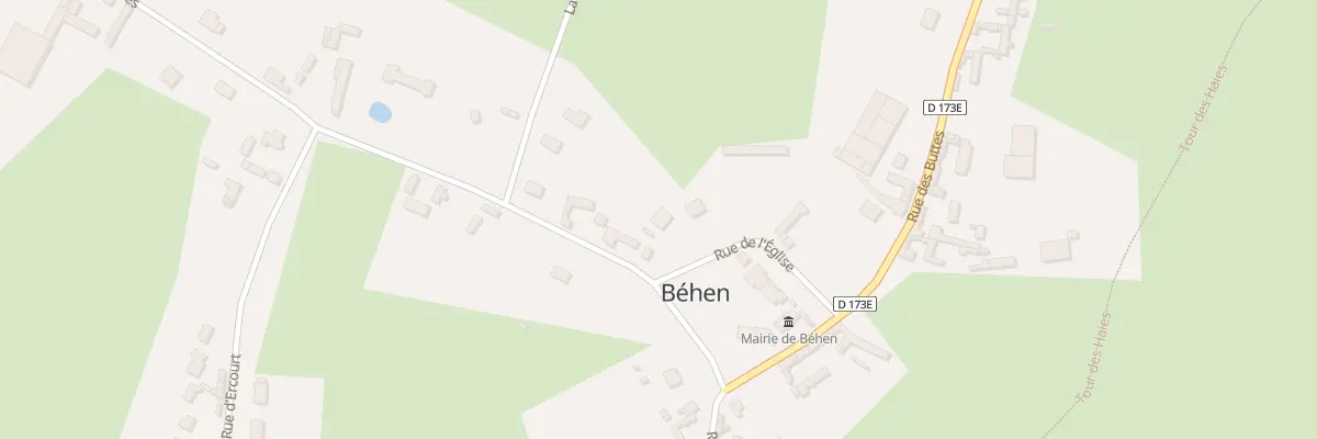 Plan du 1 Rue de l’Église à Béhen