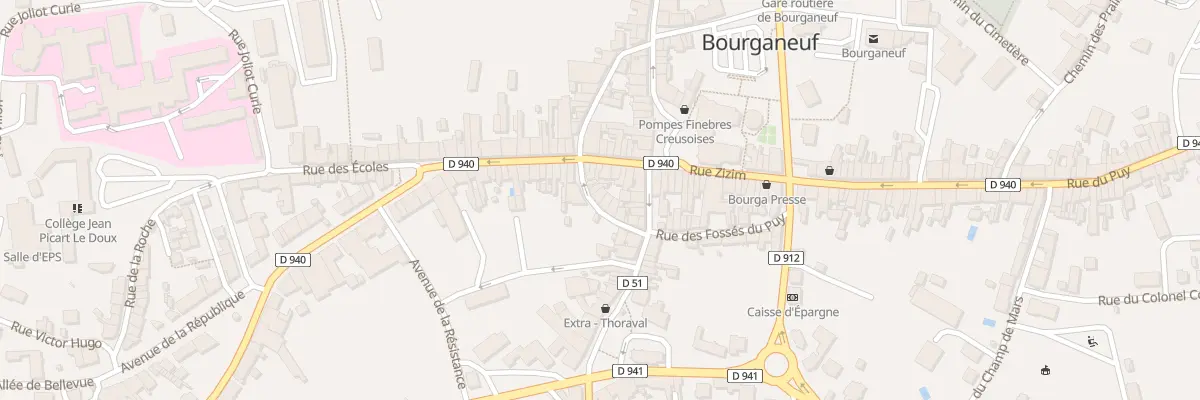 Plan du 5 Rue Marcel Desprez à Bourganeuf