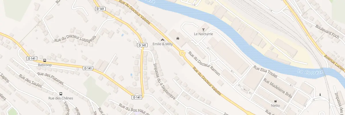 Plan du 34 Rue du Doc Valette à Tulle