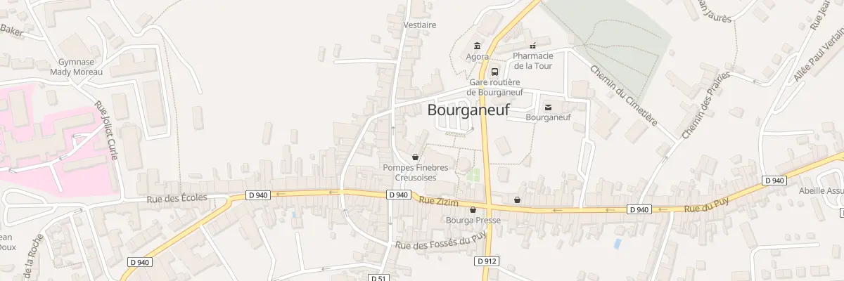 Plan du 1 Pl du Mail à Bourganeuf