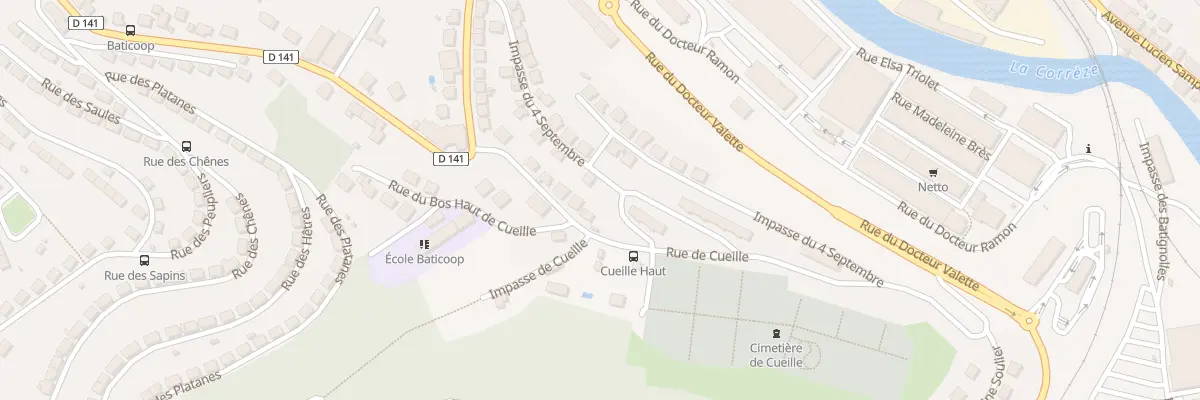 Plan du 11 Rue de Cueille à Tulle