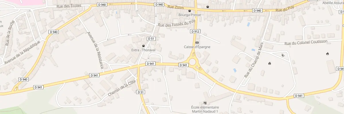 Plan du 8 Rue Émile de Girardin à Bourganeuf