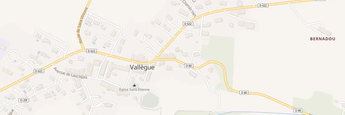 Plan du 9 Rte de Rieumajou à Vallègue