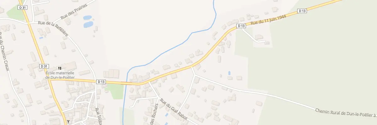 Plan du 15 Rue du 11 Juin 1944 à Dun-le-Poëlier