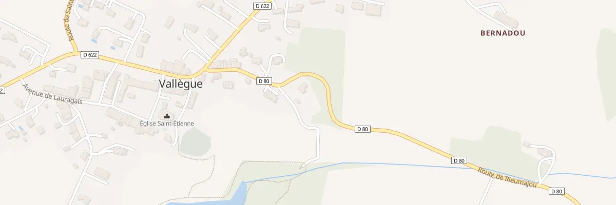 Plan du 14 Rte de Rieumajou à Vallègue