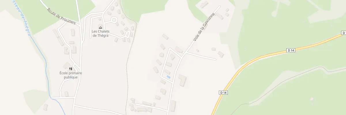 Plan du 5373F Claux de Miquial à Thégra